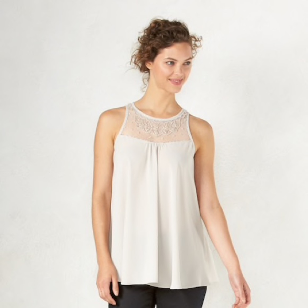 LC Lauren Conrad Embellished Tank